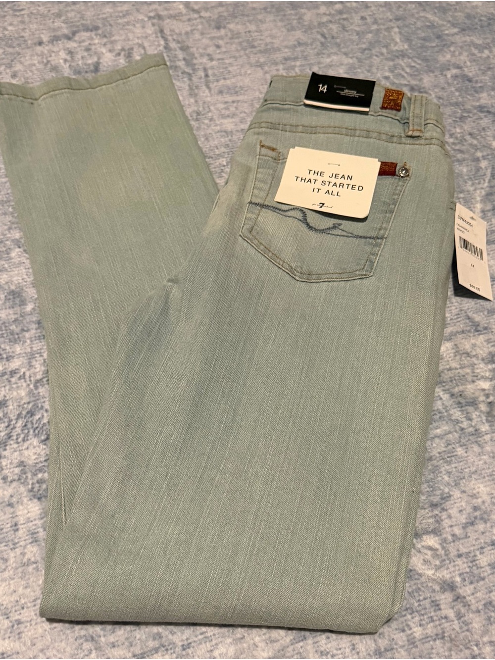 7 For All Mankind Light  Slim Straight Jeans